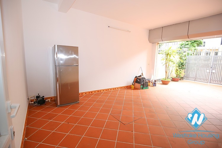 Gorgeous house with front yard and top terrace and lake view for rent in Tay Ho, Hanoi